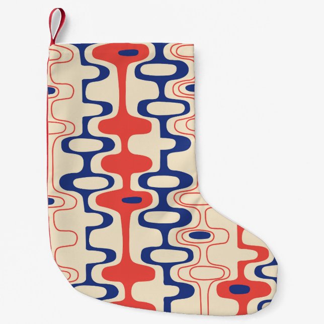 Mid-century abstract: modern seamless design. small christmas stocking (Front)