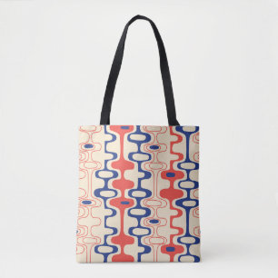 Mid-century abstract: modern seamless design. tote bag