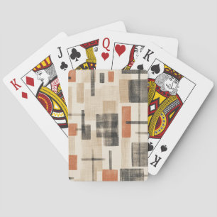 Mid Century Abstract Plaid Playing Cards