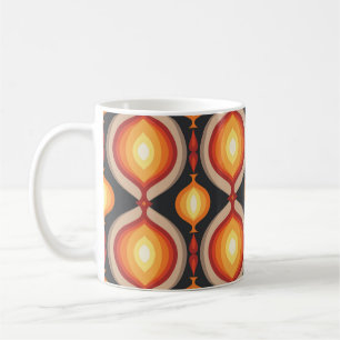 Mid-century art: abstract geometric background. coffee mug