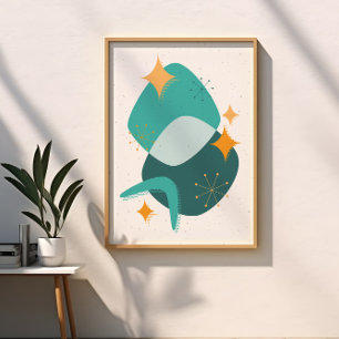 Mid-Century Atomic Age Abstract 17 Poster