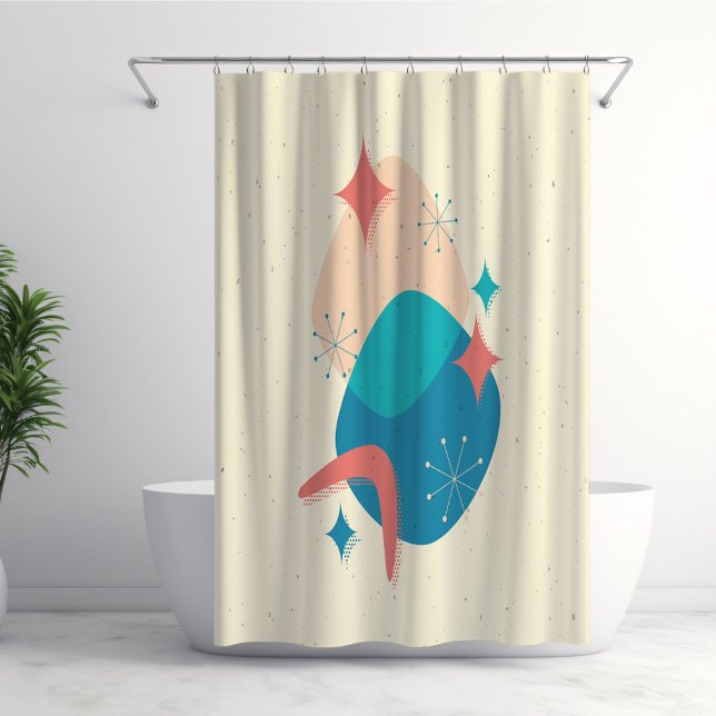 Mid-Century Atomic Age Abstract 17 Shower Curtain (Creator Uploaded)