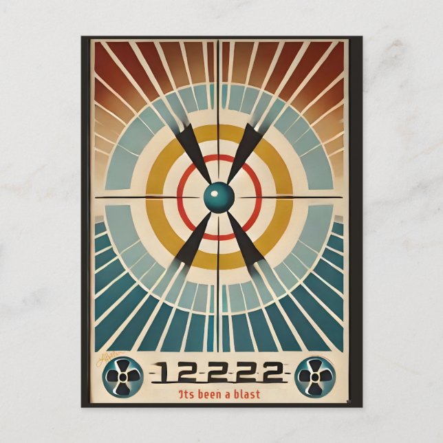 Mid Century Atomic Age Art Its Been A Blast Postcard (Front)