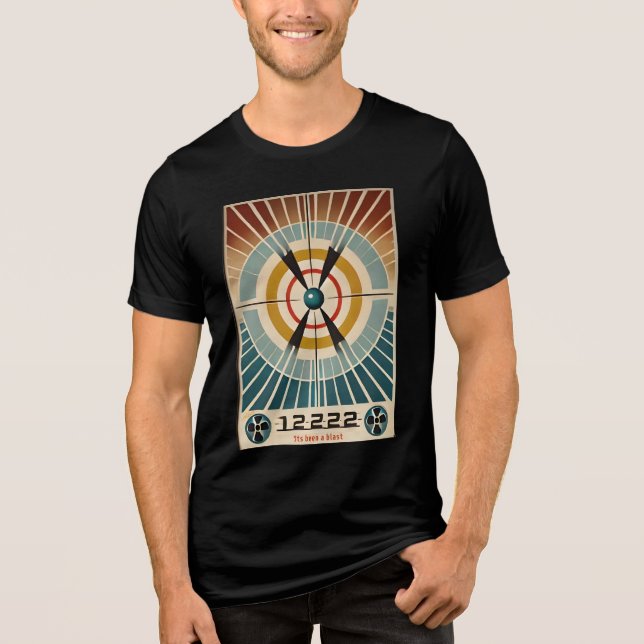 Mid Century Atomic Age Art Its Been A Blast Tri-Blend Shirt (Front)