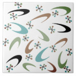 Mid-Century Atomic Ceramic Tile<br><div class="desc">This Mid-Century Atomic design will go great with any item!</div>