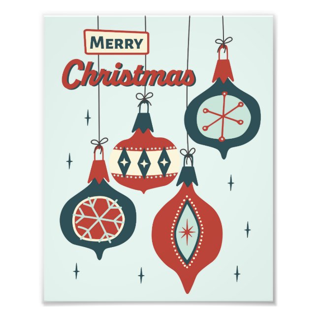 Mid-Century Atomic Christmas Photo Print (Front)