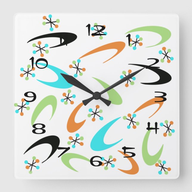 Mid-Century Atomic Clock (Front)