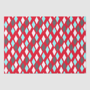 Mid-Century Atomic Diamonds on Red Tissue Paper