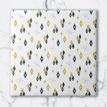 Mid Century Atomic Diamonds Starburst Navy Mustard Tile<br><div class="desc">Take a trip back in time with this pattern inspired by the mid-century era. It features a series of diamonds,  and starburst with a beautiful array of colours. Perfect for those who love Atomic Age and retro style.</div>