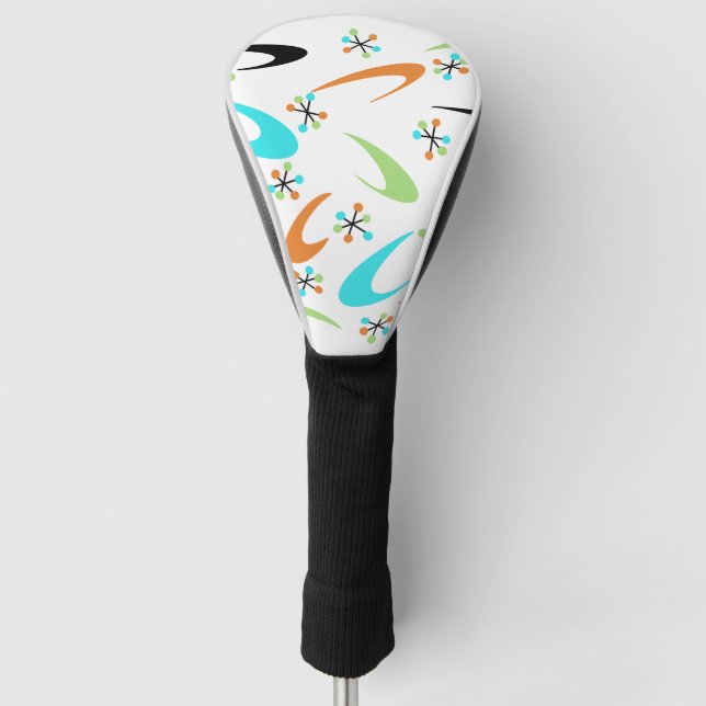 Mid-Century Atomic Golf Head Cover (Front)