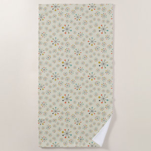 Mid-Century Atomic Inspired Pattern Beach Towel