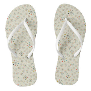 Mid-Century Atomic Inspired Pattern Jandals