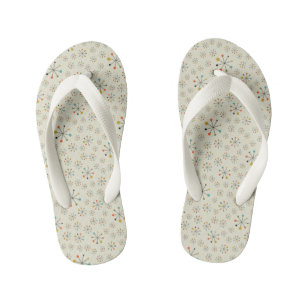 Mid-Century Atomic Inspired Pattern Kid's Jandals