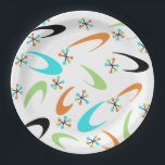 Mid-Century Atomic Paper Plates<br><div class="desc">This Mid-Century Atomic design will go great with any item!</div>