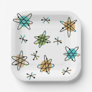Mid-Century Atomic Paper Plates