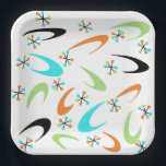 Mid-Century Atomic Paper Plates<br><div class="desc">This Mid-Century Atomic design will go great with any item!</div>