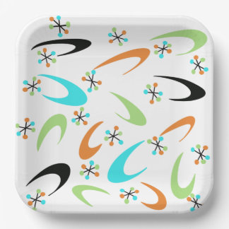 Mid-Century Atomic Paper Plates