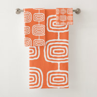 Mid Century Atomic Rings Abstract Pattern