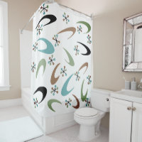 Mid-Century Atomic Shower Curtain