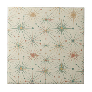 Mid Century Atomic Starburst Modern Retro Tile
