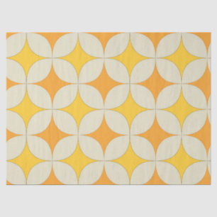 Mid Century Atomic starbursts in Orange Yellow Tissue Paper