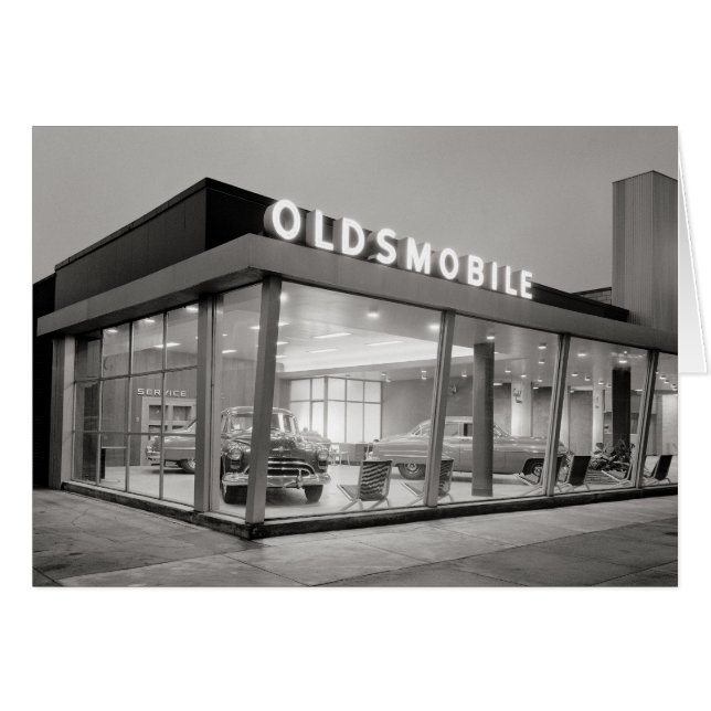 Mid-Century Auto Dealership, 1950. (Front Horizontal)