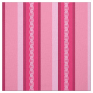 Mid-Century awning stripe - pink and wine Fabric