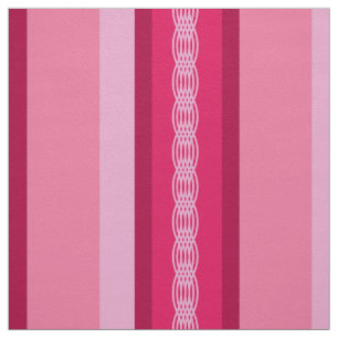 Mid-Century awning stripe - pink and wine Fabric