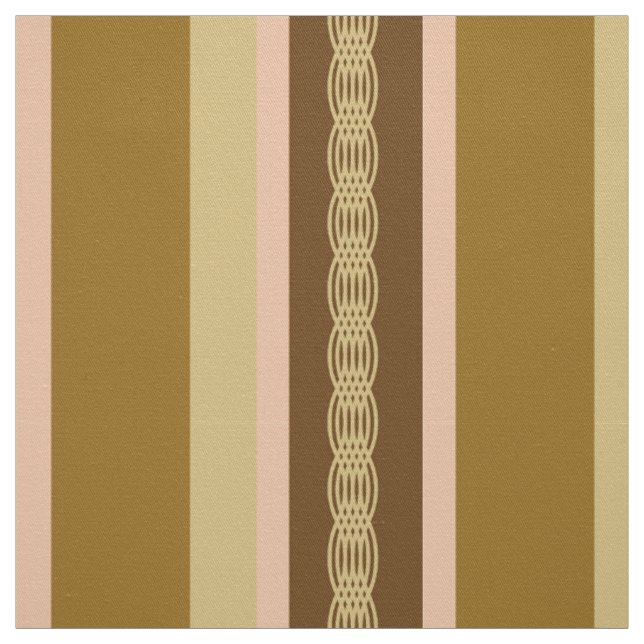 Mid-Century awning stripe - tan and peach Fabric (Swatch)