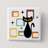 Mid Century black cat