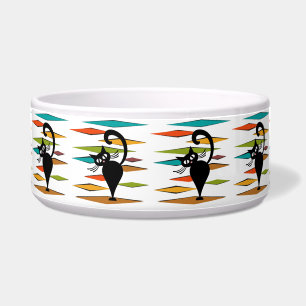Mid Century black cat design