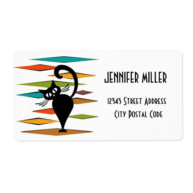 Mid Century black cat design (Front)