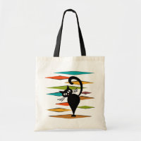 Mid Century black cat design
