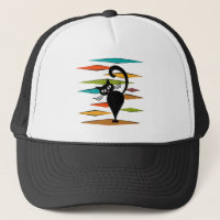 Mid Century black cat design