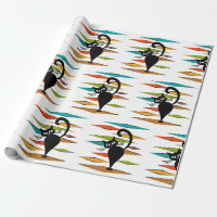 Mid Century black cat design