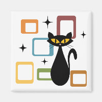 Mid Century black cat