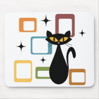 Mid Century black cat