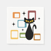 Mid Century black cat