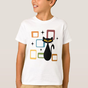 Mid Century black cat T-Shirt