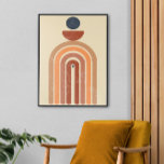 Mid Century Boho Art, Stretched Large Finished  Canvas Print<br><div class="desc">Add a touch of bohemian flair to your living space with this stunning abstract art printable. Featuring a unique blend of warm and cool colours, this canvas will bring a sense of harmony and balance to any room. Hang it on your wall, place it on a shelf, or frame it...</div>