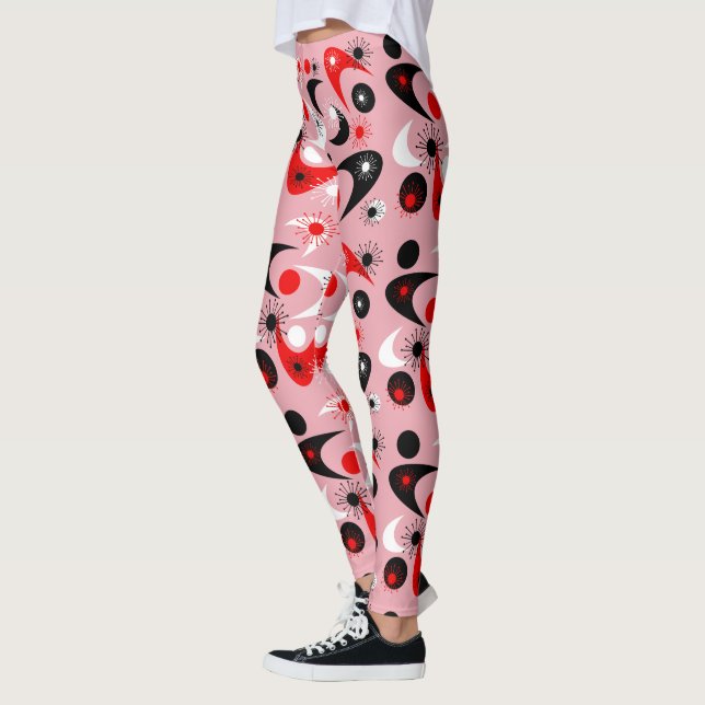 Mid-Century Boomerangs Leggings (Left)