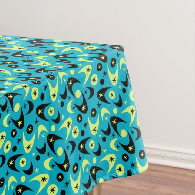 Mid Century Boomerangs Tablecloth (In Situ)