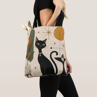 Mid-Century Cat Tote Bag