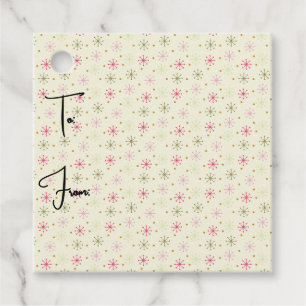 Mid-Century Christmas starburst gift tag