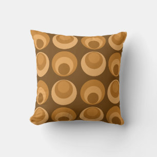 Mid Century Circles Burnt Orange Cushion