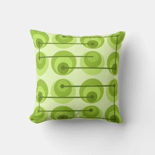 Mid Century Circles Chartreuse Cushion