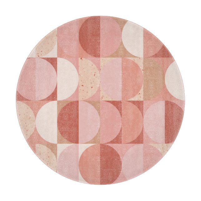 Mid-Century Circles: Modern Geometric Pattern. Cutting Board (Front)