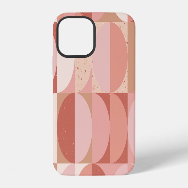 Mid-Century Circles: Modern Geometric Pattern. iPhone Case (Back)