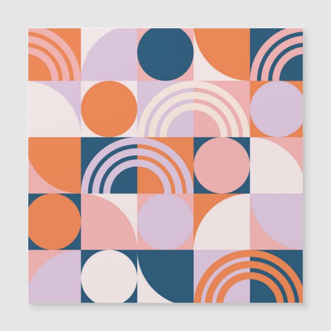 Mid-Century Circles Stripes: Geometric Pattern (Front)