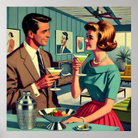 Mid Century Cocktail Party Couples - House Warming